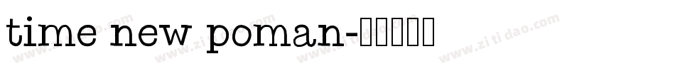 time new poman字体转换